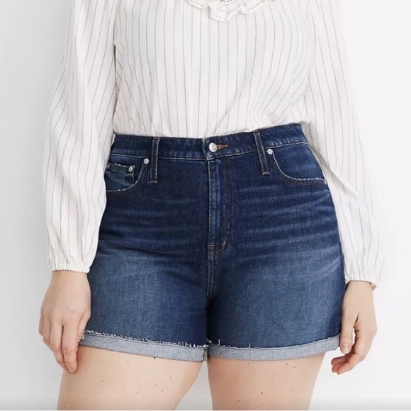 Madewell Pants - Madewell Curvy High Rise Denim Shorts Dark Wash Jean Women’s Size 30 Summer